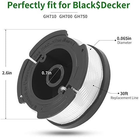YDSL 4-Pack ot biçme makinesi için Yedek Makara Siyah ve Decker AF-100 Otomatik Besleme Ot Yiyen Makara 30 Feet /