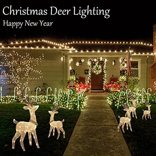 Noel ışık geyik açık noel ren geyikleri Led noel ışık ren geyikleri dış dekorasyon için anaokulu süs