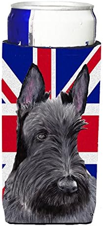 Caroline's Treasures SC9843MUK İngiliz Union Jack'li İskoç Terrier İngiliz Bayrağı İnce kutular için Ultra Kucaklayıcı,