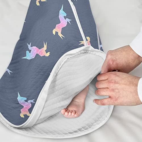 yenidoğan Bebekler için vvfelıxl Uyku Tulumu - Origami'de Tek Boynuzlu At Düşük Poligon Tarzı Bebek Giyilebilir Battaniye-Bebek