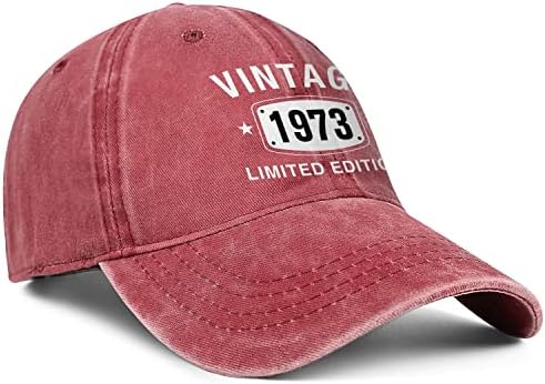 50th Doğum Günü Hediyeleri Erkekler Kadınlar için 1973 Şapka Vintage 50 Yaşındaki İşlemeli beyzbol Şapkası