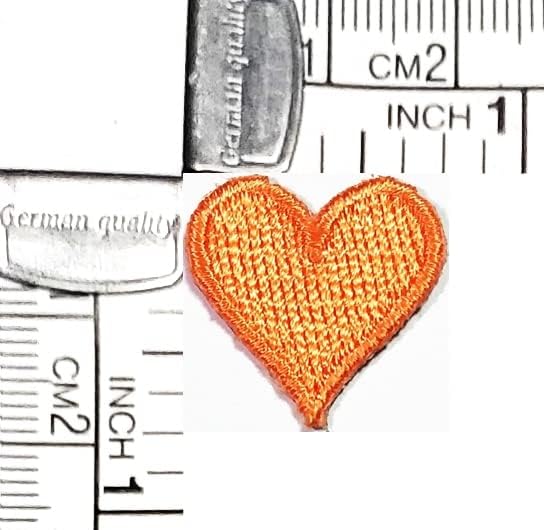 Kleenplus Mini Turuncu Kalp Moda Yama Kalpler Sticker Craft Yamalar DIY Aplike Işlemeli Dikmek Demir on Patch Amblem