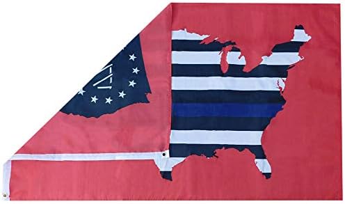 Amerikan Toptan Superstore Betsy Ross Ince Mavi Çizgi 1776 ABD Haritası 100D 3x5 Bayrak Trump Polis Lives Matter