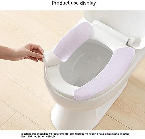 Hbluefat 4 Pairs Banyo Isıtıcı Tuvalet klozet kapağı Pedleri, Temiz ve Yeniden tuvalet Pedleri, Tuvalet Halkaları