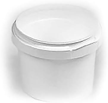beyaz Kapaklı 120ml Beyaz Plastik Kova (10'lu Paket)