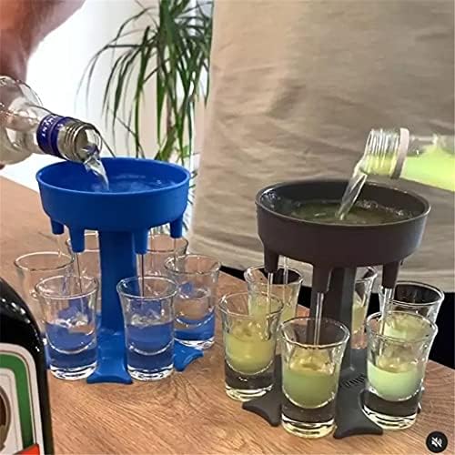 XWWDP 6 Shot Cam Dağıtıcı Tutucu Parti İçecek İçme Oyunları Bar Kokteyl Şarap Hızlı Dolum Aracı Taşıyıcı Caddy Likör