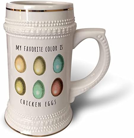 3dRose En Sevdiğim Renk Tavuk Yumurtası-Komik Tavuk Yumurtası Mizahı - 22oz Stein Kupa (stn-364695-1)