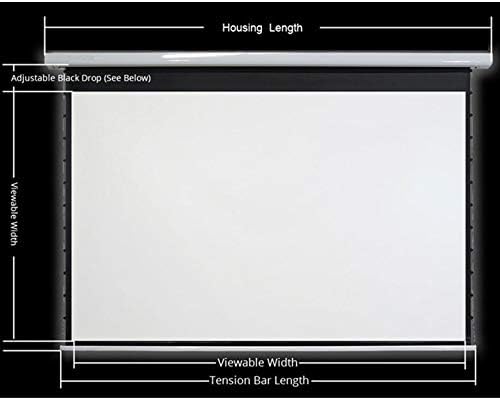 JRDHGRK 16: 9 4k Motorlu Gerilmiş projeksiyon perdesi Siyah Kristal ALR Projeksiyon Ekranı Ev Sineması için (Boyut