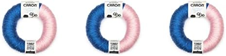 Caron Simply O'GO İpliği, Koyu Mavi / Yumuşak Pembe 3 Adet