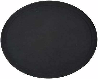Winco Easy Hold Oval Tepsi, 22 inç x 27 inç, Siyah