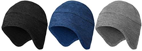 SATEN 3 Adet 2 in 1 Polar Polar Şapka Streç Polar Şapka Yumuşak Yüz Kaplama Yetişkin ve Gençler için, 3 Renk Renkli