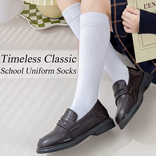 Kızlar diz üstü çorap / Kablo Örgü / Nervürlü okul üniforması Çorap 3/6 Paket Dikişsiz Boru Çorap Unisex çocuk futbolu