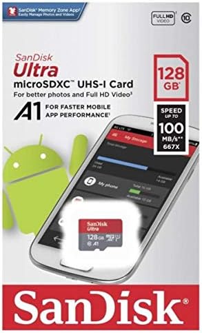 SanDisk 128 GB Ultra microSD Hafıza Kartı ile Çalışır LG G6, LG V30, Q6, G5, G4, K40, Phoenix 4 cep telefonu (SDSQUAR-128G-GN6MN)
