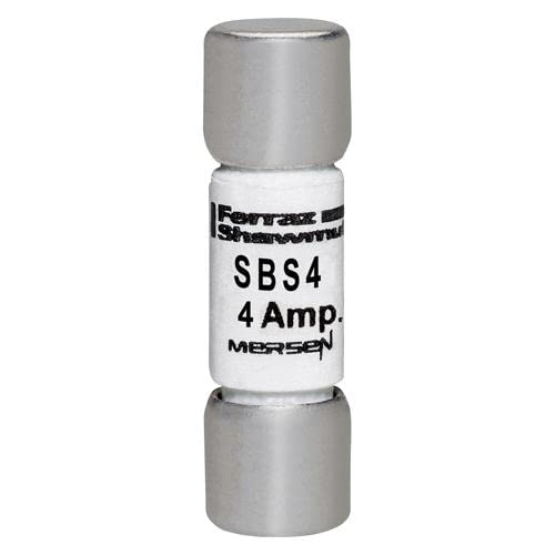 Mersen SBS Hızlı Etkili Yüksük Sigortası, 600VAC, 100kA, 4 Amper, 13/32 Çap x 1-3 / 8 Uzunluk