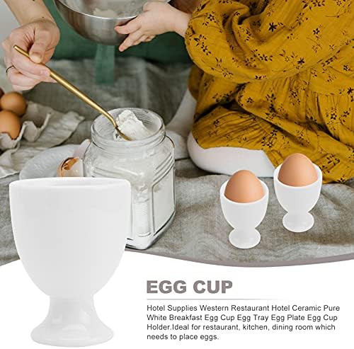 PRETYZOOM 4 PCS Seramik yumurta bardak Seramik Yumurta Sahipleri için Yumuşak Sert Haşlanmış Yumurta için Kahvaltı