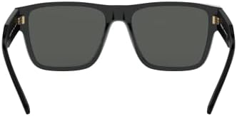 Versace Erkek Güneş Gözlüğü Siyah Çerçeve, Koyu Gri Lensler, 56mm