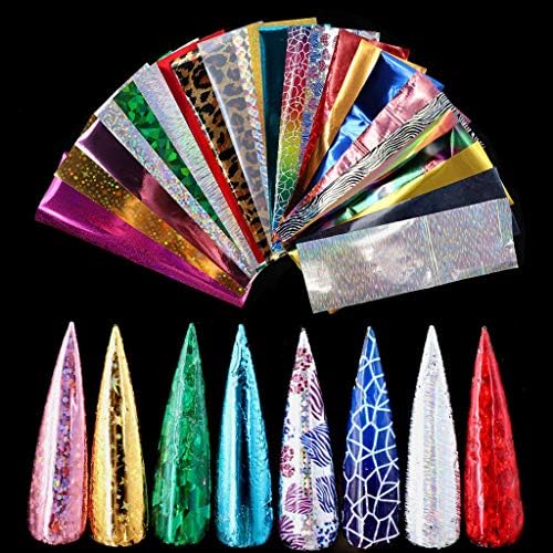 Shinning Güzellik Tırnak Dekorasyon Karışık Sanat 24 Rolls / Set Tırnak Tasarım Tırnak Sticker Çıkartmaları Tam Tırnak