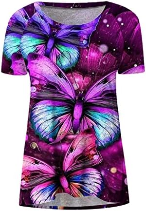 Kadın Kısa Kollu Tunik Gömlek Moda Artı Boyutu Gömlek Tops Moda Çiçek Baskı Tunik Tees Rahat Yumuşak Bluzlar