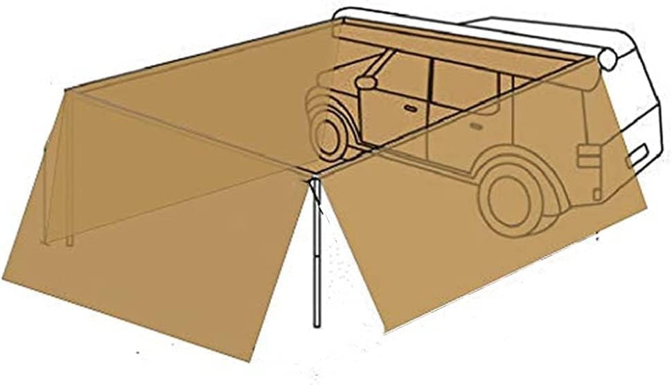 DANCHEL açık Araba Yan Çatı Tente 6. 5x8. 2ft 3 Adet Yan Duvar Uzatma, PU 3000mm Su Geçirmez Araç portbagaj Tente