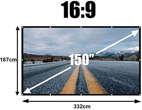 CZDYUF 2020 Yeni 3D Katlanabilir 60/72/84/100/120/150 inç projeksiyon perdesi 16:9 Anti-Kırışık Projeksiyon Filmleri