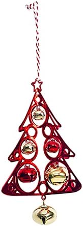 Noel Ağacı Şeklinde Metal Kolye Dekorasyon Noel Ağacı Çan Dekorasyon Kolye Yaratıcı Metal Çan kristal boncuklar Perdeler