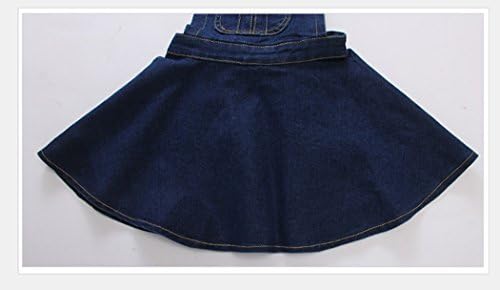 KİDSCOOL UZAY Küçük Kızlar Jean Genel Elbise, Yırtık Ayarlanabilir Kot Süveter