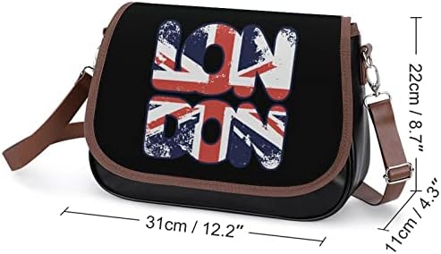 Seviyorum Londra İngiltere Bayrağı Deri Orta omuz çantası Moda Rahat Crossbody askılı çanta
