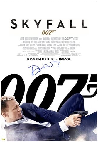 Daniel Craig İmzalı 24x36 Skyfall James Bond 007 Posteri