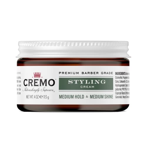 Cremo Premium Kuaför Sınıfı Saç Şekillendirici Krem, Orta Tutuş, Orta Parlaklık, 4 Oz