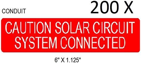 200 Premium UV Işınlarına Dayanıklı Solar PV Güvenlik Uyarısı Fotovoltaik Sistem Etiketleri KANALI