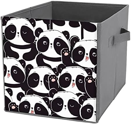 Sevimli Bebek Panda Katlanabilir eşya kutuları Küpleri Organizatör Moda Kumaş saklama kutuları Ekler Küp Çekmeceli
