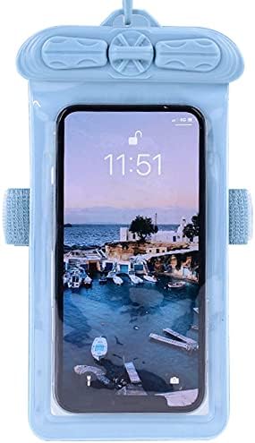 Vaxson telefon kılıfı ile Uyumlu Blaupunkt SL 04 Su Geçirmez Kılıfı Kuru Çanta [Ekran Koruyucu Film ] Mavi