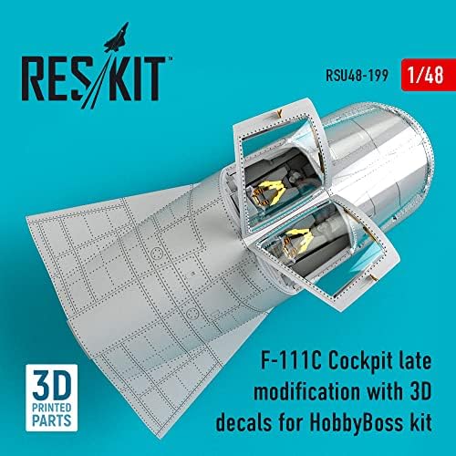 Reskıt RSU48-0199 - 1/48 F-111C Kokpit Geç Modifikasyonu + 3D Çıkartmaları HobbyBoss