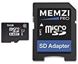 MEMZİ PRO 16 GB Sınıf 10 90 mb/s Mikro SDHC Hafıza Kartı SD Adaptörü ile Samsung Galaxy J3 Eclipse, J3 Ortaya veya