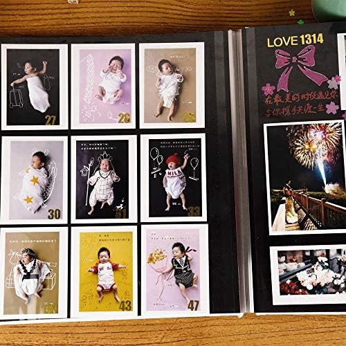 SYXMSM Yeni Yaratıcı Pu Deri Kaplı Aile Kendinden Yapışkanlı Fotoğraf Albümü DIY Manuel Albümü Severler Aşk Hatıra