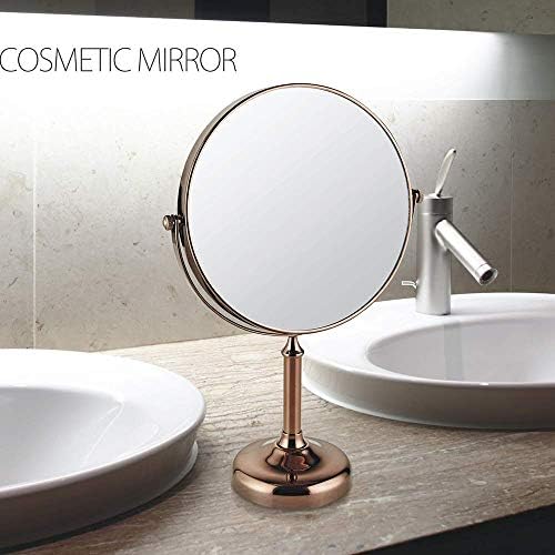 KMMK Makyaj için Özel Ayna, 8 inç Çift Taraflı Ayakta Makyaj Aynaları 1X Büyütme Otel Banyosu 360 Dönen Profesyonel