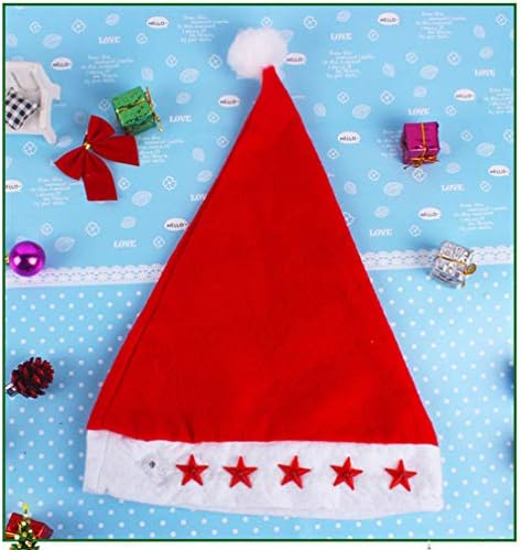 ABOOFAN Yetişkin Santa Şapka Komik Aydınlık Noel Şapka dokunmamış Santa Şapka Noel Kap süslü elbise Up Kostüm Çocuk