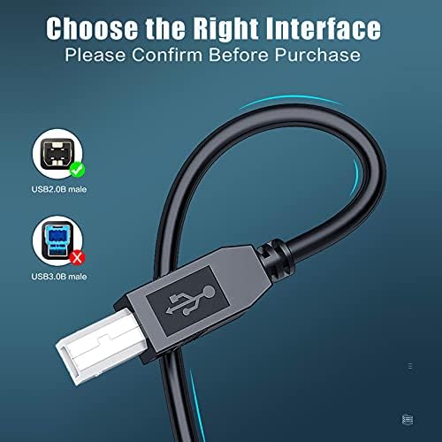 Inovat Yedek 10FT USB A Erkek B Erkek kablo kordonu Veri Transferi Ana kablo kordonu Cricut Expression 2 Elektrikli
