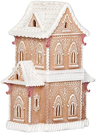 Roman Christmas-Lighted Gingerbread House, 14,5 H, Noel Koleksiyonu, Reçine, Noel Hediyesi, İlham verici, Dayanıklı,