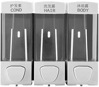 Sorand Şampuan Dispenseri, Duvara Monte 3 Odacıklı Sıvı Losyon Şampuan Sabunluk Seti Banyo Aksesuarları Şampuan dispenserleri