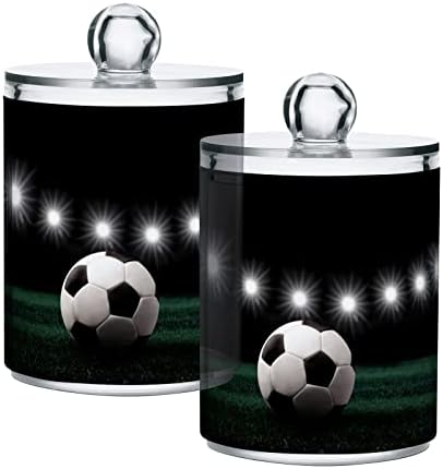 YYZZH Futbol Topu Gece Amerikan Futbolu Sahası 2 Paket Qtip Tutucu Dağıtıcı pamuklu çubuk Topu Yuvarlak Pedleri İpi