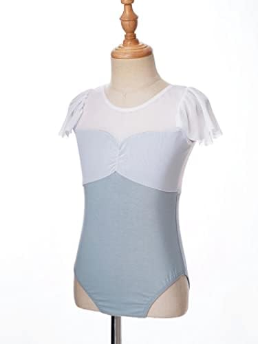 FEESHOW Jimnastik Leotard Kızlar için Klasik Temel Kolsuz Bale Dans Tek Parça Bodysuit Kıyafet Giyim