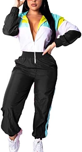 EOSIEDUR kadın Kazak Hoodies Tulum fermuarlı ceket Rüzgarlık Elastik Kemer Pantolon Tek Parça Kıyafetler eşofman takımı
