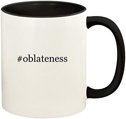 Ivır zıvır Hediyeler oblateness-11oz Hashtag Seramik Renkli Sap ve İç Kahve Kupa Bardak, Siyah