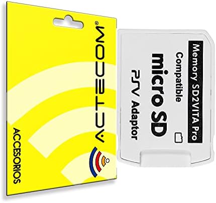 ACTECOM Mikro SD Kart Adaptörü ile Uyumlu Sony PS Vita 1000 2000 SD2VİTA Pro Bellek Sürümü V6 Sd2Vita PSVita