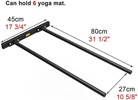 Yoga Mat Depolama Rafı egzersiz matları Depolama raf standı Tutucu Ev / Spor Salonu, Ağır Duvar Asılı Çubuk Yoga Mat