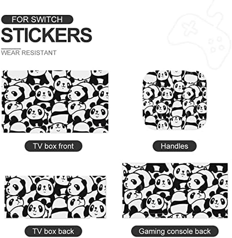 Sevimli Pandalar süslü çıkartmalar Kapak Cilt Tam Wrap FacePlate Çıkartmalar Anahtarı ile Uyumlu
