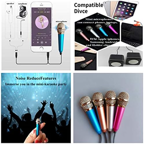 KYMY Mini Mikrofon Mini Taşınabilir Vokal/Enstrüman Mikrofon Mini Karaoke Mikrofon Sumsung Android Cep Telefonu Laptop