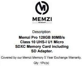 MEMZİ PRO 128 GB Sınıf 10 80 MB/s Mikro SDXC Hafıza Kartı SD Adaptörü ile LG X Serisi Cep Telefonları için