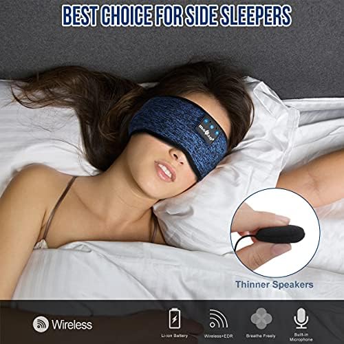 MUSİCOZY Uyku Kulaklıklar Bluetooth Kafa Bandı Uyku Kulaklıklar Uyku Maskesi, 3D Kablosuz Müzik Uyku Bandı Yan Uyuyanlar